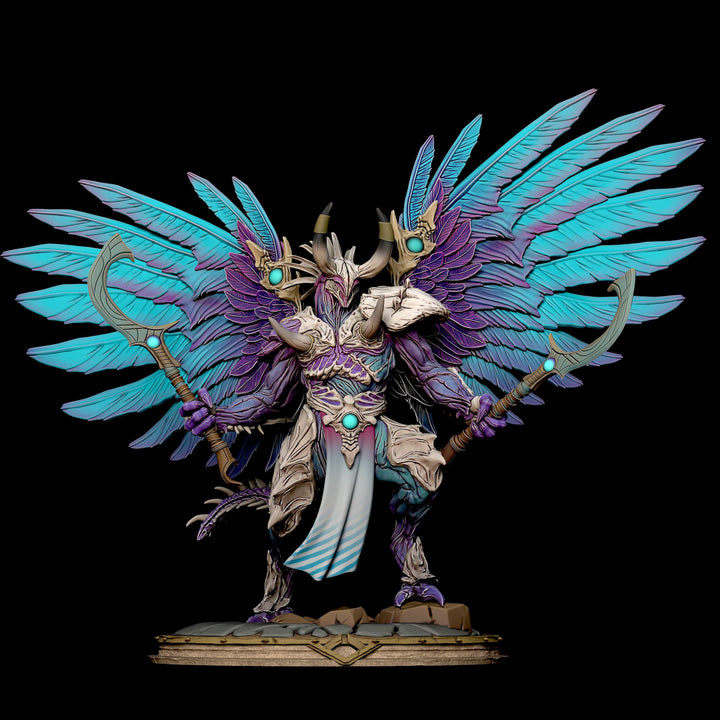 The Red Prince unpainted resin demon miniature by Parasite Collectibles, 28-32mm DnD tabletop model.