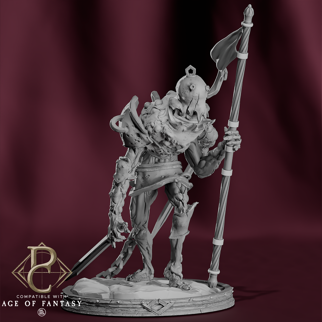 The Chainbound Exemplar unpainted resin undead miniature by Parasite Collectibles, 28-32mm DnD tabletop model.