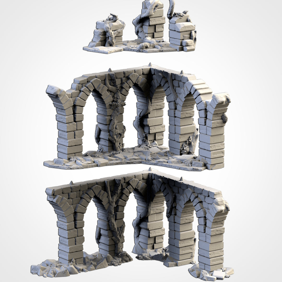 Abandoned City Ruins - Complete Terrain Set