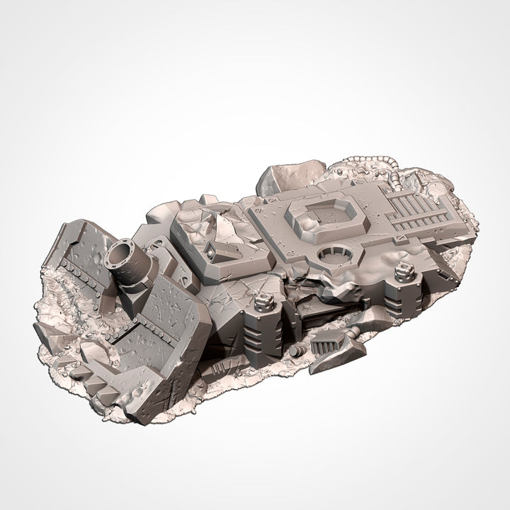 Crashed Tanks - Complete Sci-Fi Terrain Set
