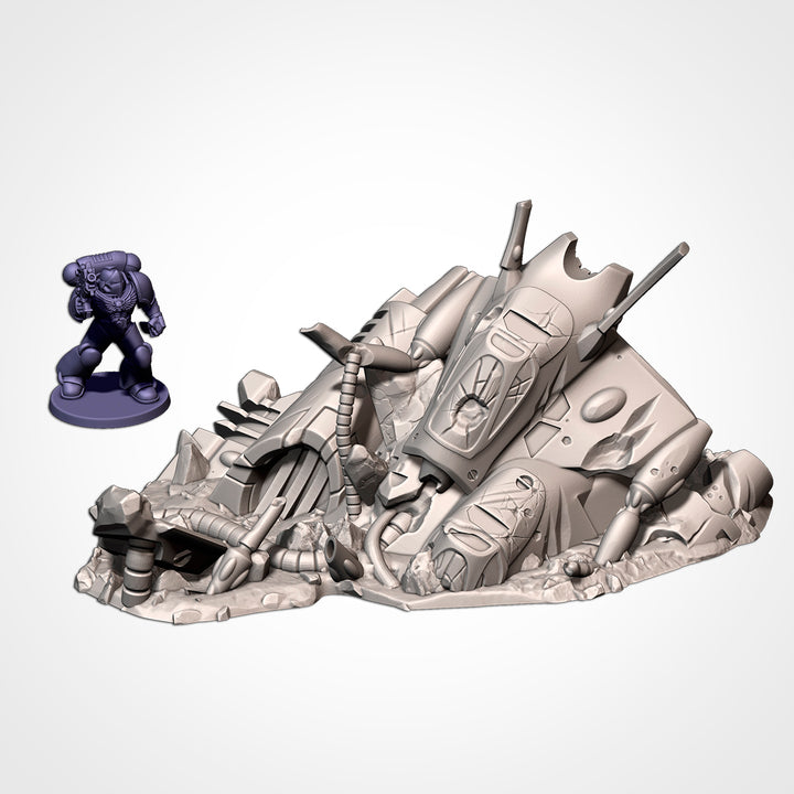 Xenos Crashed Ships - Complete Sci-Fi Terrain Set