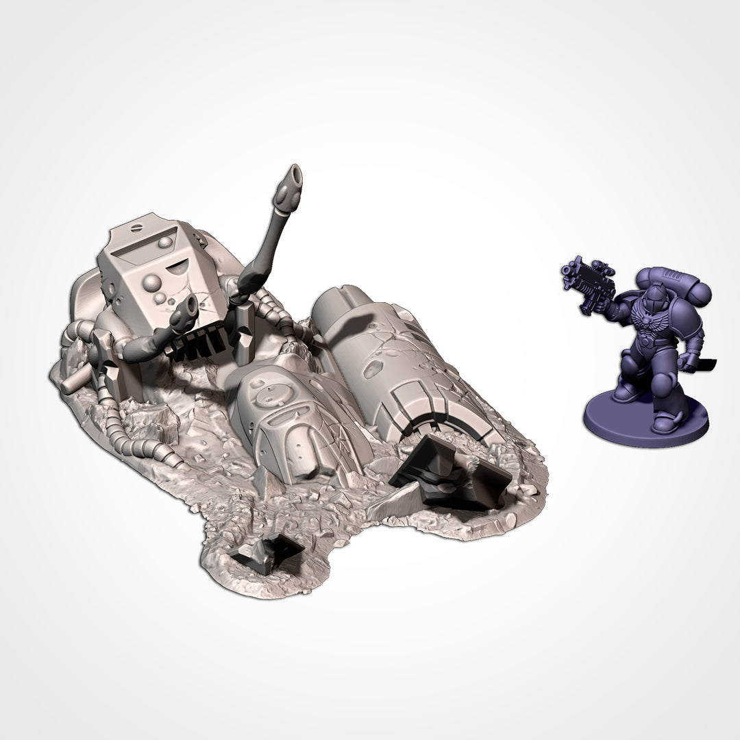 Xenos Crashed Ships - Complete Sci-Fi Terrain Set