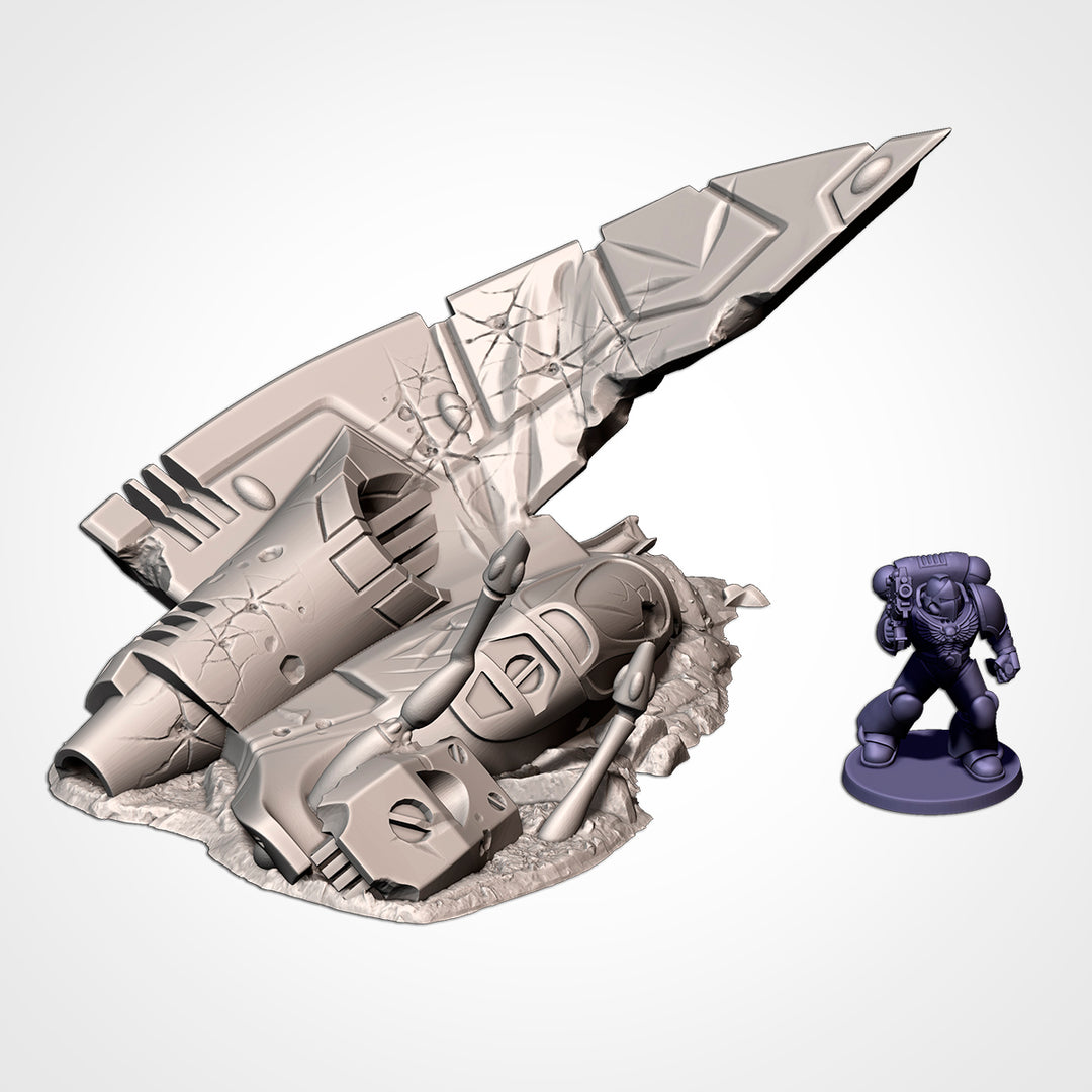 Xenos Crashed Ships - Complete Sci-Fi Terrain Set
