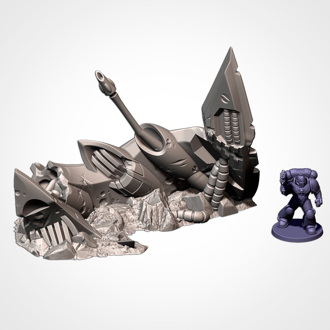 Xenos Crashed Ships - Complete Sci-Fi Terrain Set