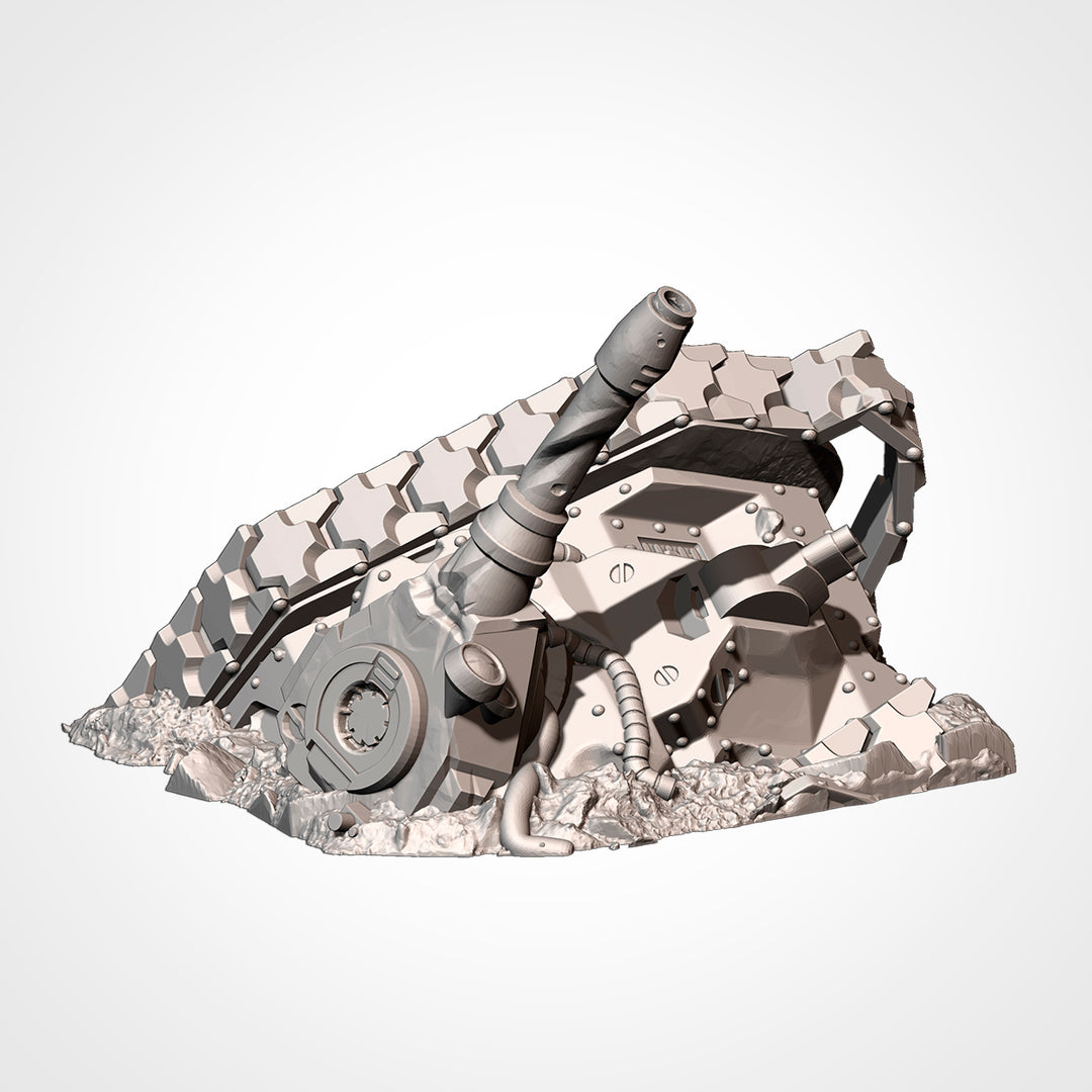 Destroyed Tanks - Complete Sci-Fi Terrain Set