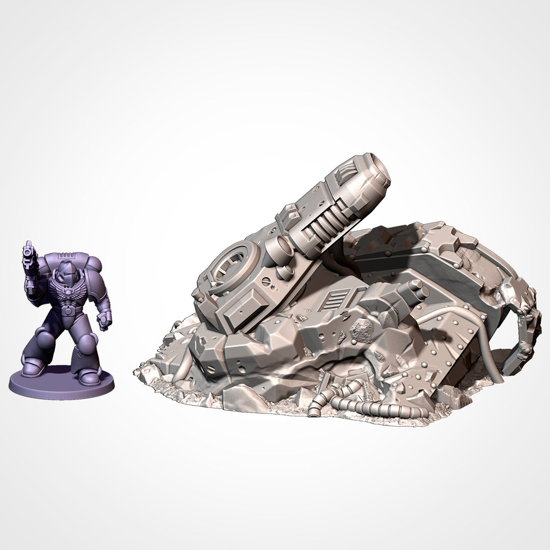 Destroyed Tanks - Complete Sci-Fi Terrain Set
