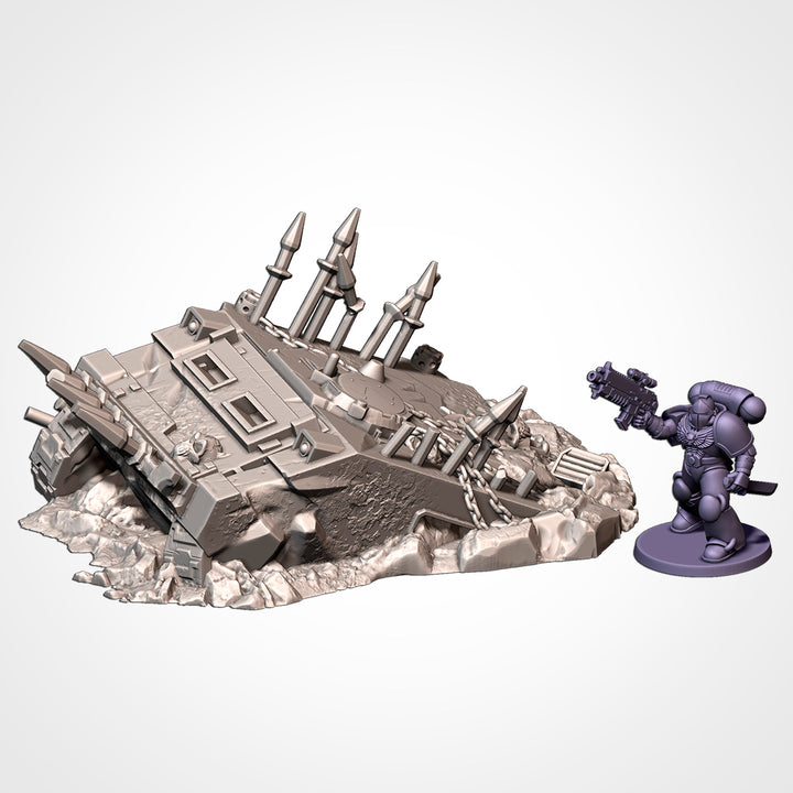 Destroyed Infernal Tanks - Complete Sci-Fi Terrain Set
