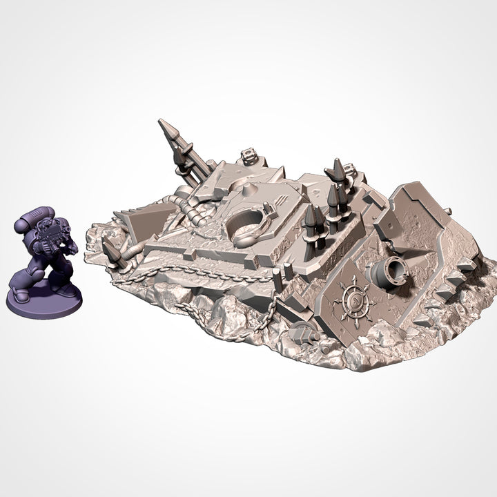 Destroyed Infernal Tanks - Complete Sci-Fi Terrain Set