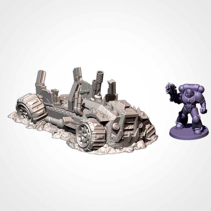 Destroyed Orc Buggies - Complete Sci-Fi Terrain Set