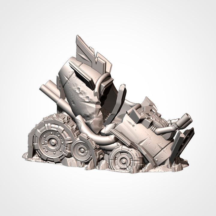 Destroyed Orc Buggies - Complete Sci-Fi Terrain Set