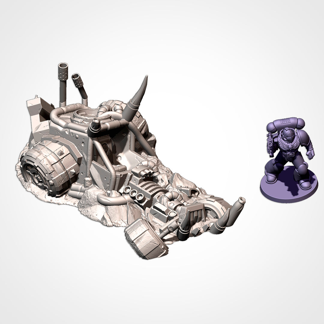 Destroyed Orc Buggies - Complete Sci-Fi Terrain Set
