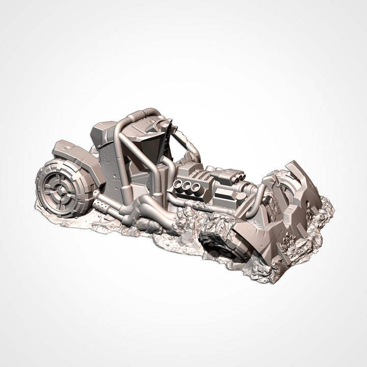 Destroyed Orc Buggies - Complete Sci-Fi Terrain Set