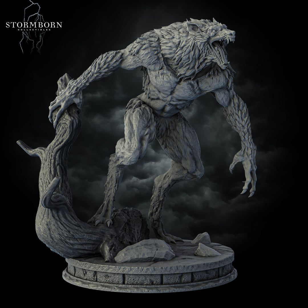 Shadowclaw unpainted resin fantasy miniature by Stormborn Collectibles, 28-32mm DnD tabletop model.