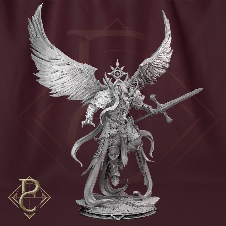 Reel - The Descended unpainted resin demon centerpiece miniature by Parasite Collectibles, 28-32mm DnD tabletop model.