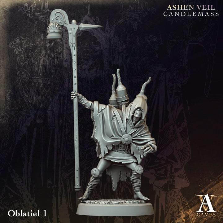 Oblatiel unpainted resin miniature by Archvillain Games, 28-32mm tabletop wargaming model.