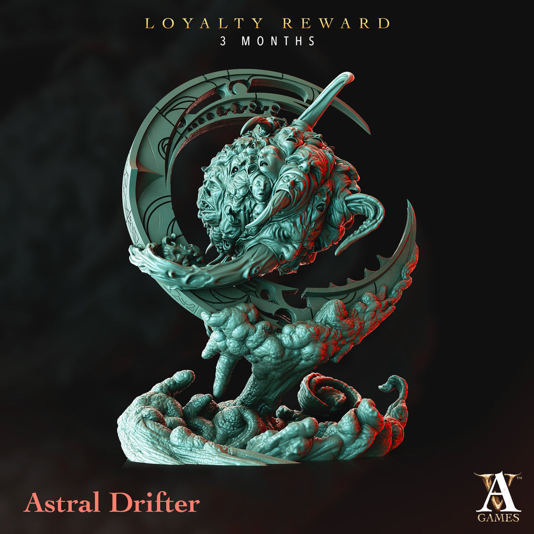 The Astral Drifter unpainted resin character miniature by Archvillain Games, 28-32mm DnD tabletop model.