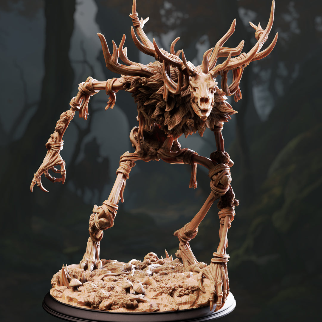 Bone Wendigo -Beinvaettr unpainted resin character miniature by DM Stash, 28-32mm DnD tabletop model.
