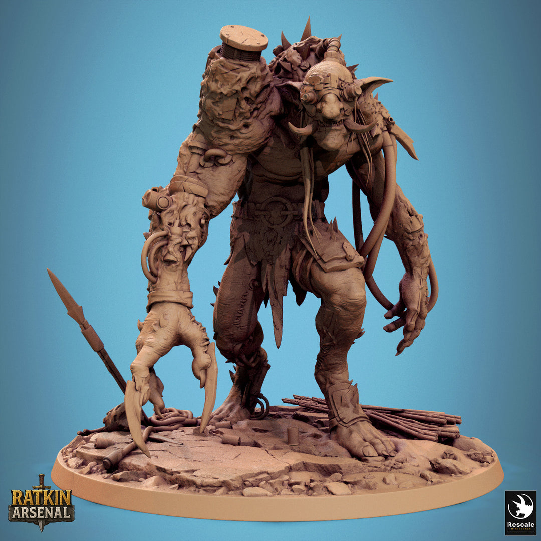 Blight Trolls unpainted resin troll miniature by Rescale Miniatures, 28-32mm DnD tabletop model.