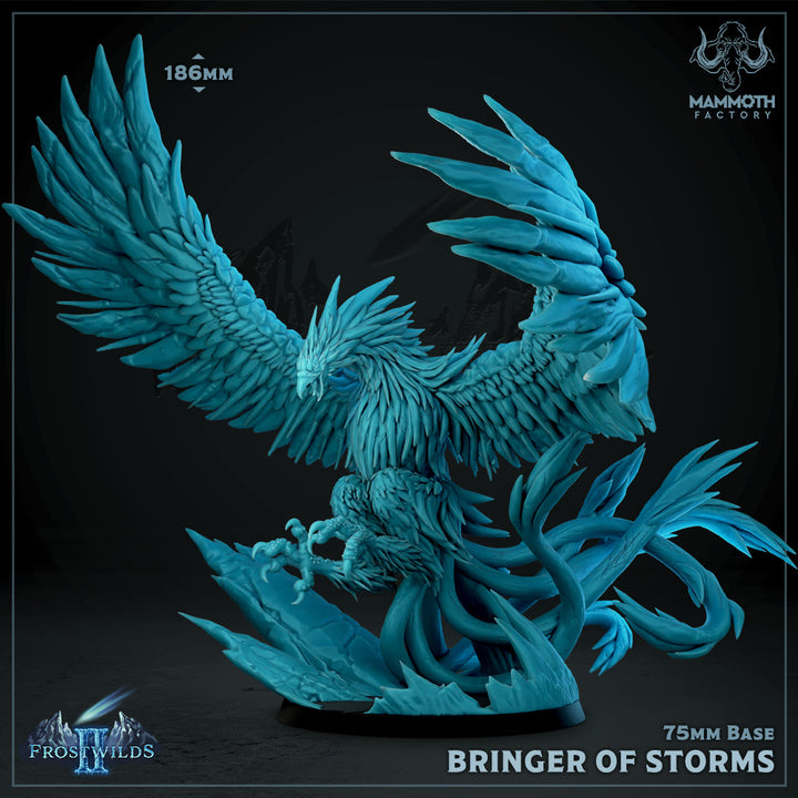 Bringer of Storms unpainted resin fantasy centerpiece miniature by Mammoth Factory, 28-32mm DnD tabletop model.