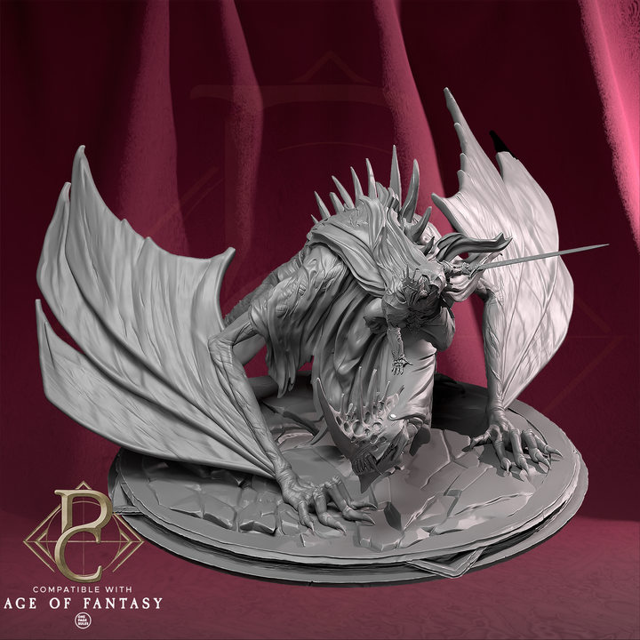 The Shadowed King Mounted on Dragon