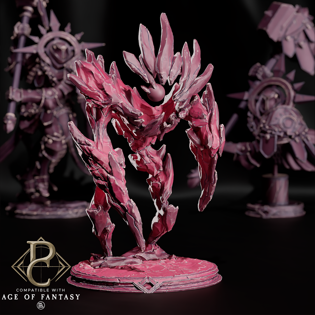 The Sentinel - Golem unpainted resin character miniature by Parasite Collectibles, 28-32mm DnD tabletop model.