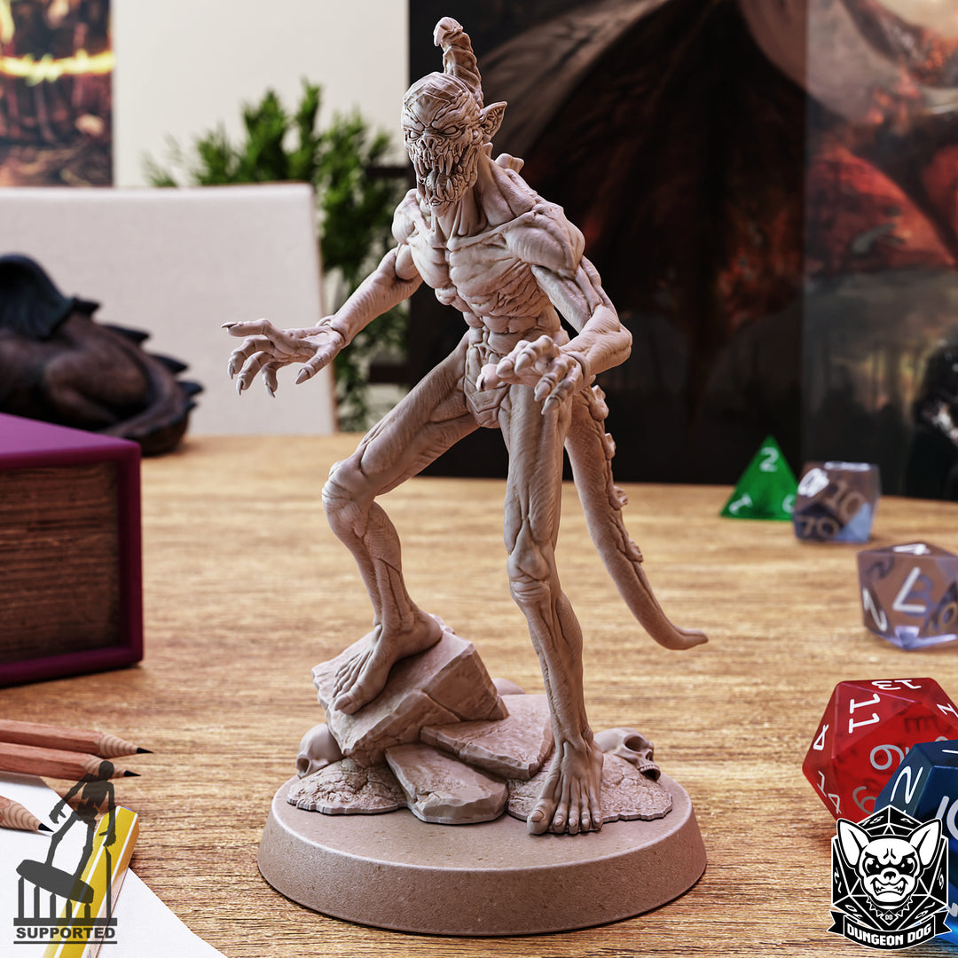 Babau Pack unpainted resin fantasy miniature by Dungeon Dog, 28-32mm DnD tabletop model.