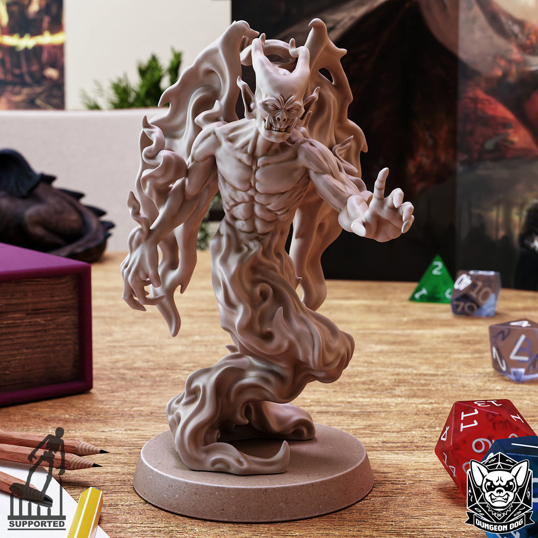 Shadow Demons unpainted resin demon miniature by Dungeon Dog, 28-32mm DnD tabletop model.