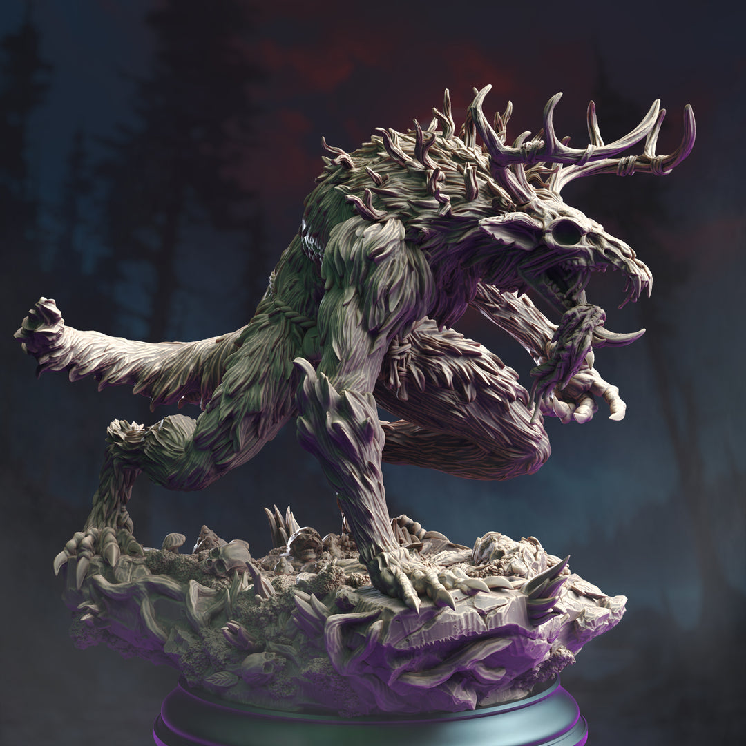 Wendigo Monstrosity - Dreadclaw unpainted resin fantasy miniature by DM Stash, 28-32mm DnD tabletop model.