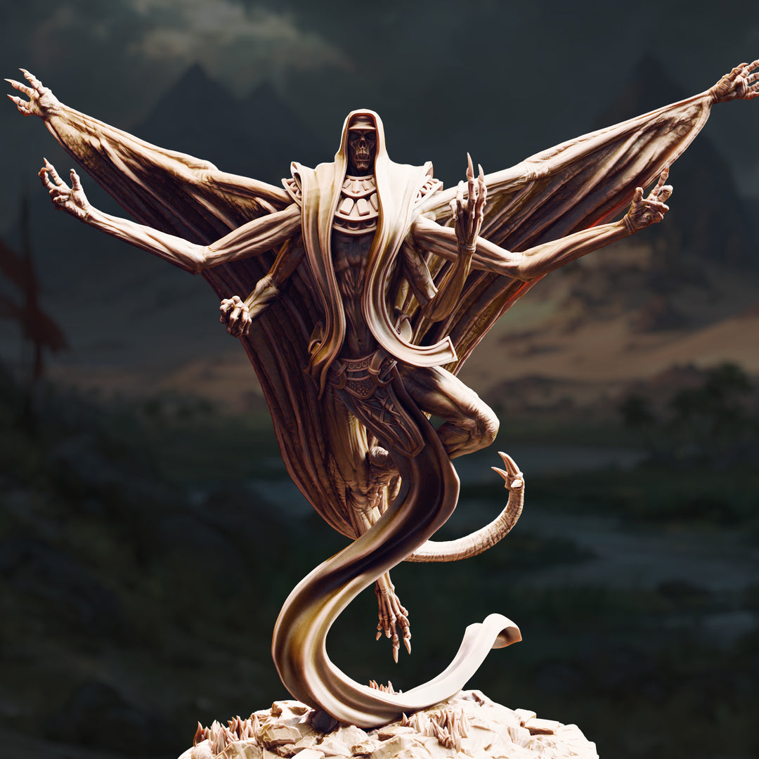 Ancient Undead Monstrosity - Exelian the Forbidden unpainted resin undead miniature by DM Stash, 28-32mm DnD tabletop model.