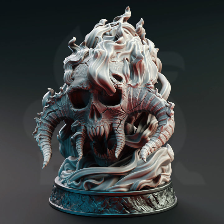 Giant Flaming Infernal Skull