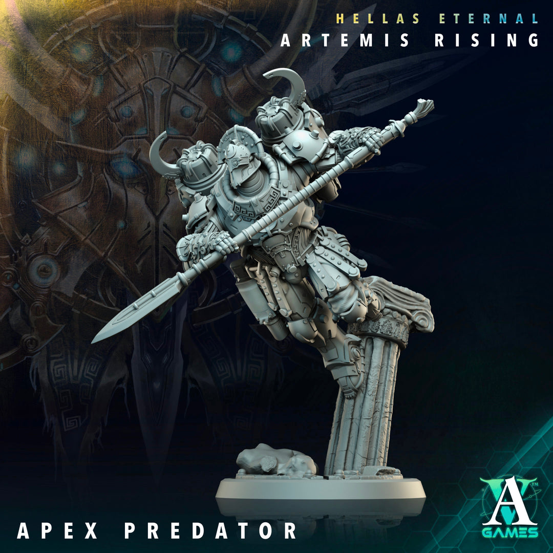 Apex Predator unpainted resin miniature by Archvillain Games, 28-32mm tabletop wargaming model.