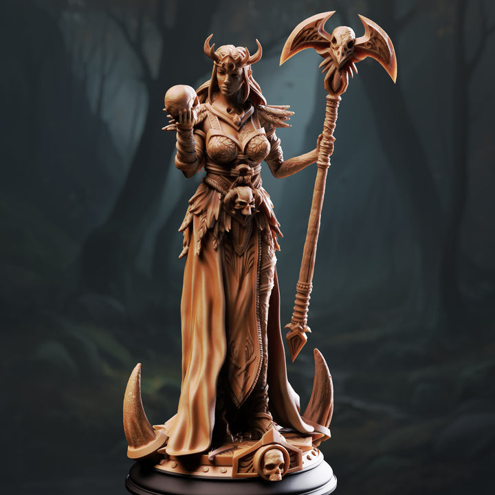 Goddess of the Underworld - Hel unpainted resin character miniature by DM Stash, 28-32mm DnD tabletop model.