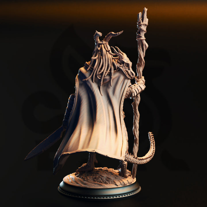 Black Dragonborn Druid - Horzin Ashen-Palm