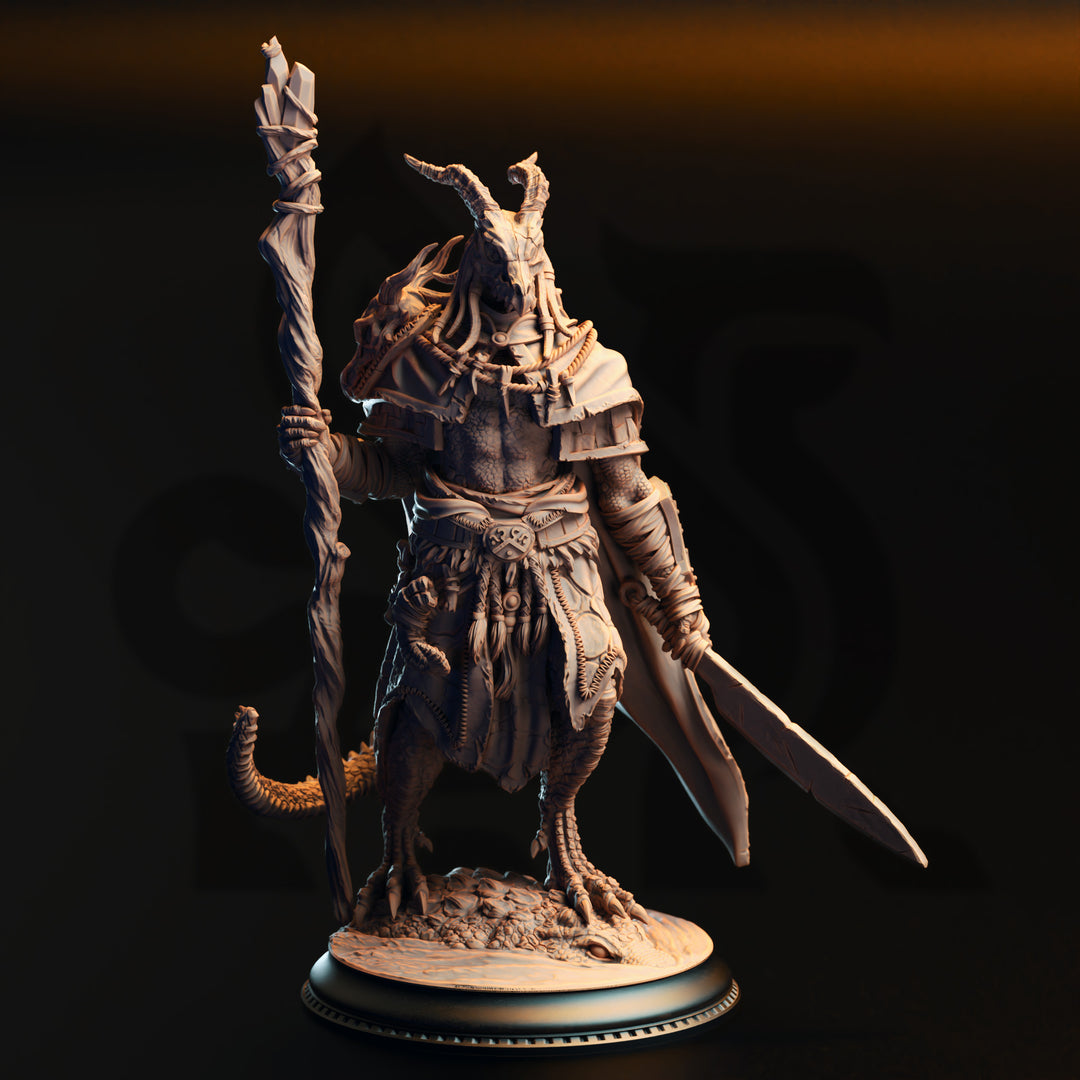 Black Dragonborn Druid - Horzin Ashen-Palm