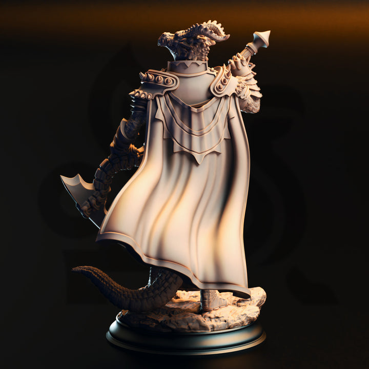 Silver Dragonborn Warlock - Ilvias the Reaper