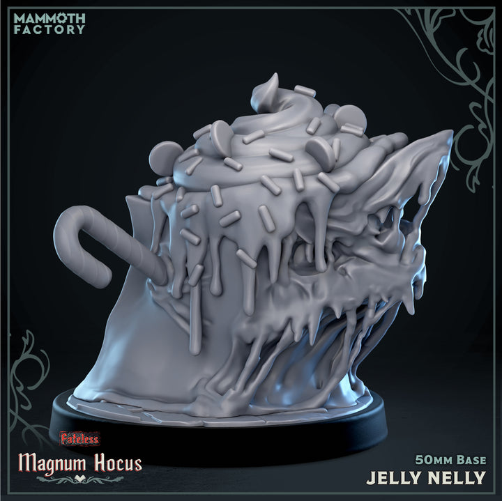 Jelly Nelly unpainted resin fantasy miniature by Mammoth Factory, 28-32mm DnD tabletop model.