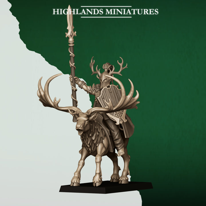 Mounted Feral Elf Lord on Feral Stag