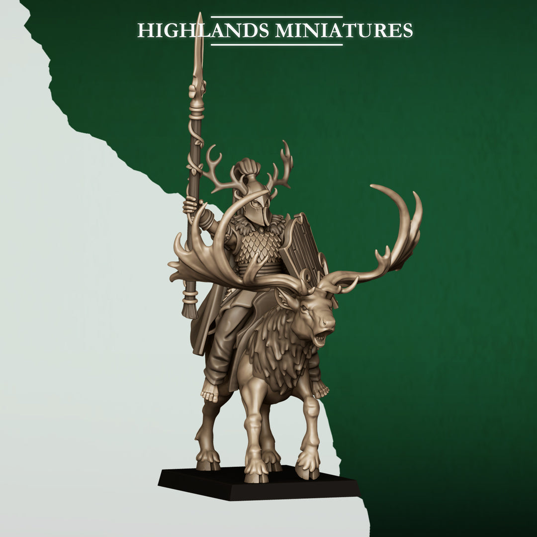 Mounted Feral Elf Lord on Feral Stag