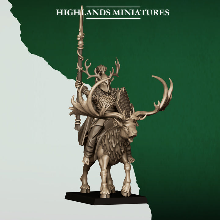 Mounted Feral Elf Lord on Feral Stag