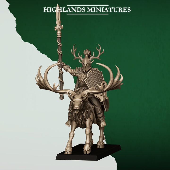 Mounted Feral Elf Lord on Feral Stag