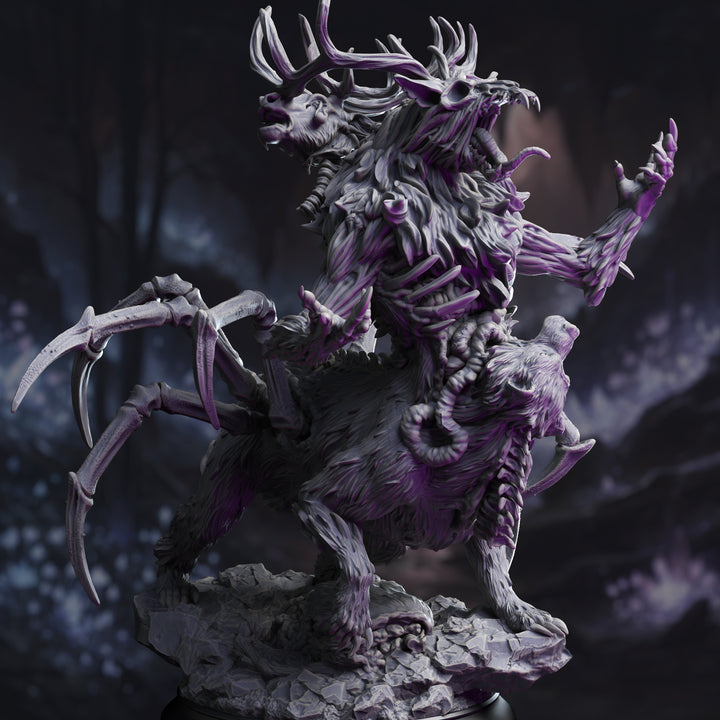 Wendigo Hybrid Monstrosity - Mantharak unpainted resin fantasy miniature by DM Stash, 28-32mm DnD tabletop model.