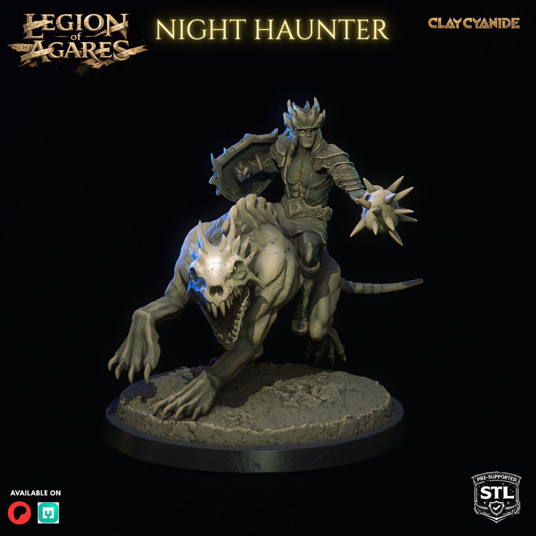 Night Haunters unpainted resin character miniature by Clay Cyanide, 28-32mm DnD tabletop model.