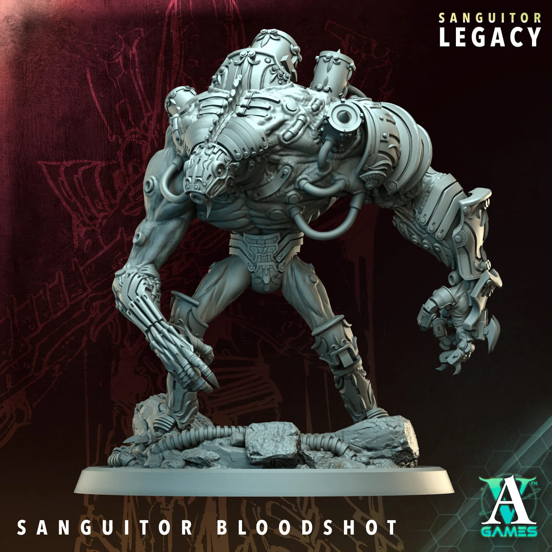 Sanguitor Bloodshot unpainted resin miniature by Archvillain Games, 28-32mm tabletop wargaming model.