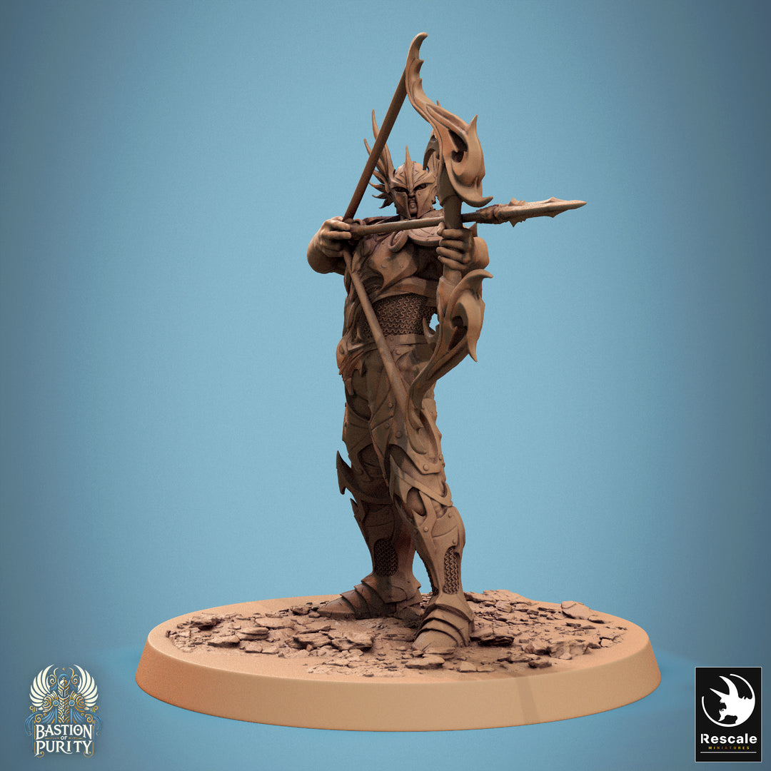 Sentinels of Aetherium unpainted resin character miniature by Rescale Miniatures, 28-32mm DnD tabletop model.