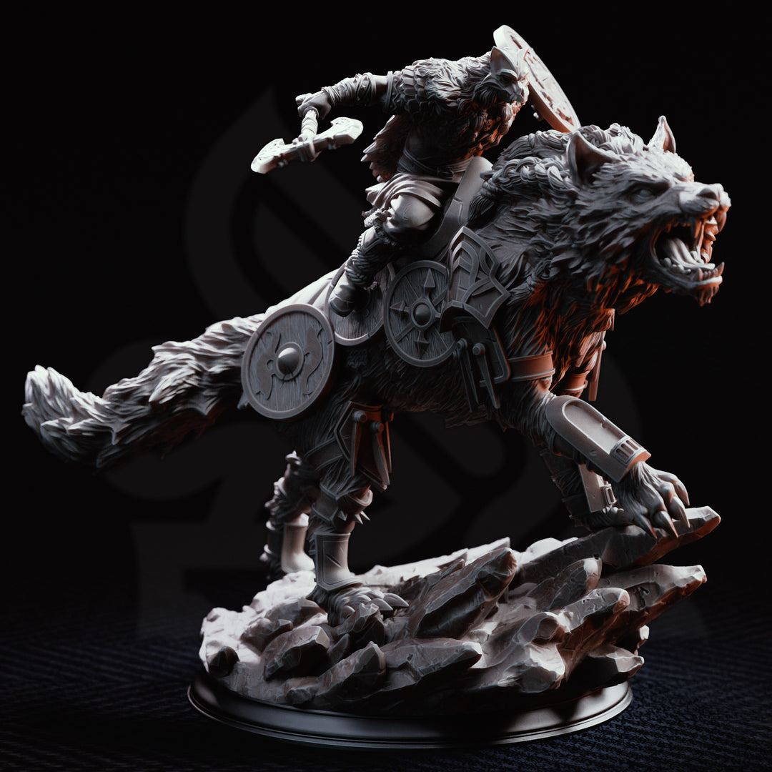 Haarn &amp; Skjolnir - Viking War Wolf and Rider