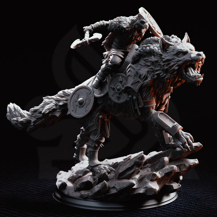 Haarn &amp; Skjolnir - Viking War Wolf and Rider