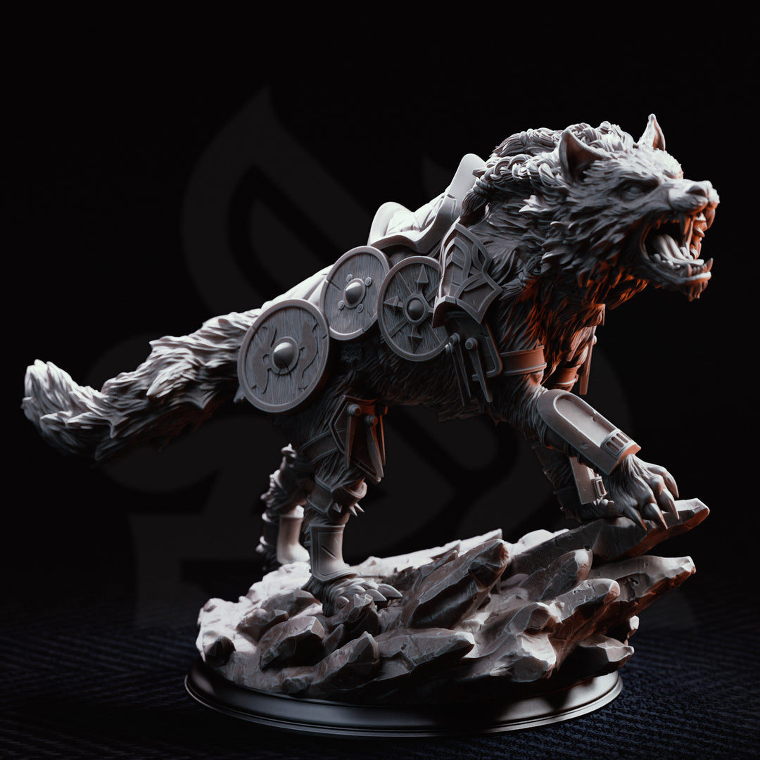 Haarn &amp; Skjolnir - Viking War Wolf and Rider