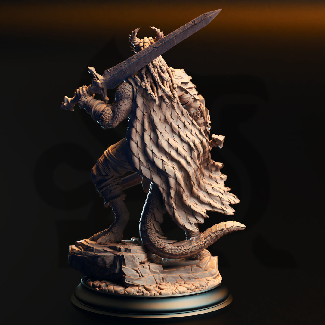 Black Dragonborn Barbarian - Skraa Dark-Eye