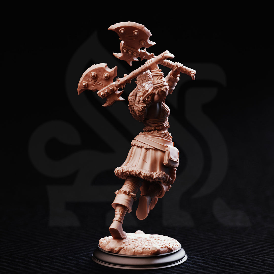 Half-Orc Barbarian - Tekrana of the Bloodfangs