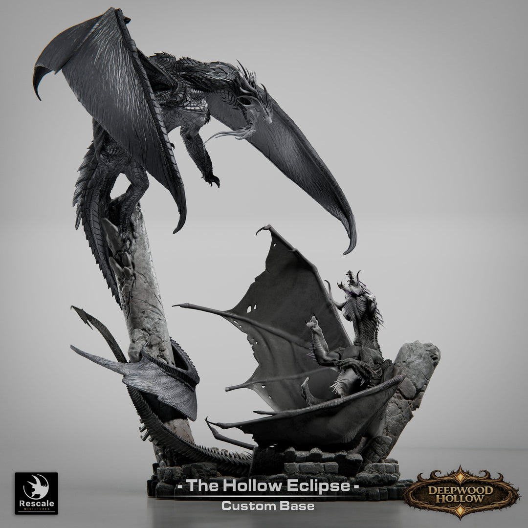 Silver Dragon vs Black Dragon Diorama